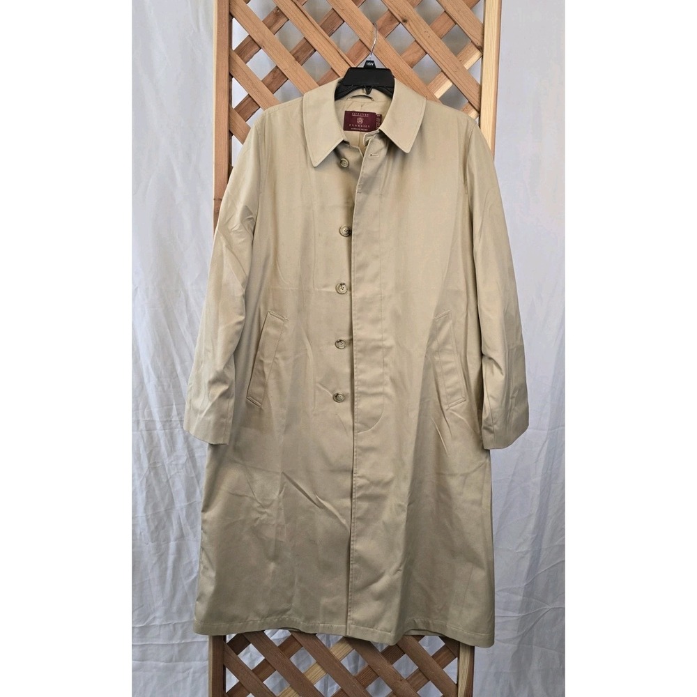 VTG Nordstrom Classics Rainwear For Men Trench Coat - Beige - Size 42L